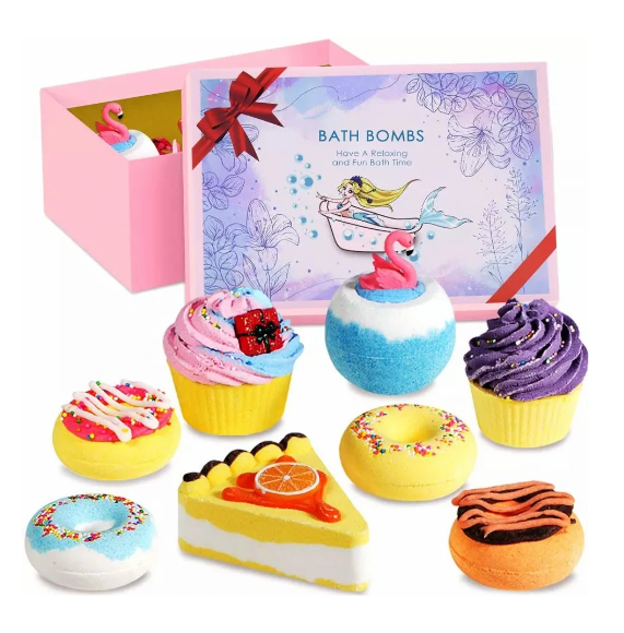 Anpassbare Badebomben-Geschenksets in Cupcake- und Donutform im Großhandel